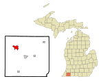 Cass County Michigan Incorporated and Unincorporated areas Dowagiac Highlighted